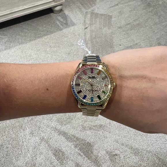 Coach Preston Rainbow Gold Tone Watch NWT - Picture 5 of 12